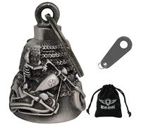 Dream Apparel Motorcycle Bell for Biker, Heavy Ghost Bell Accessories and Keyring for Good Luck (DBL14-L Chopper)