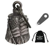 Dream Apparel Motorcycle Bell for Biker US Flag Riding Bell Guardian Bells Motorcycle Accessory or Keychain for Luck, With Bag Gift Box (Us Flag)