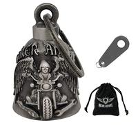 Dream Apparel Motorcycle Bell for Biker US Flag Riding Bell Guardian Bells Motorcycle Accessory or Keychain for Luck, With Bag Gift Box (Biker Angel)