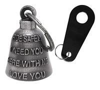 Dream Apparel Motorcycle Bell for Bikers With Hanger - Good Luck Riding Spirit Bell, Moto Accessories for Women and Men - Rider Safety, 'I Need You & Love You' - One Size