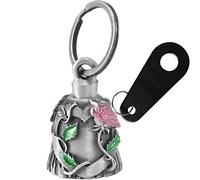 Dream Apparel Motorcycle Bell Guardian Angel Drive Away Gremlin, Biker Bell for Men Women Rider Riding, Good Luck Gift, Pink Rose, One size