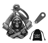 Dream Apparel motorcycle bells for bikers,heavy rider bells accessory and key chain for luck, Grim Reaper, Large