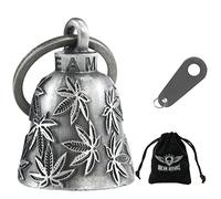 Dream Apparel motorcycle bells for bikers,heavy rider bells accessory and key chain for luck, Pot Leaves, Large