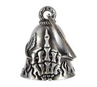 Dream Apparel Motorcycle Biker Bell W/Motorcycle Bell Hanger, Motorcycle Accessories or Key Chain for Luck, Silver