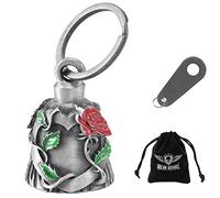 Dream Apparel motorcycle ride bell for bikers,heavy spirit bells accessory and key chain for luck, Red, Large