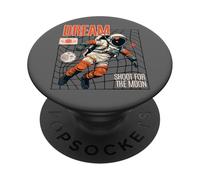 Dream Astronaut Floating Space Moon Retro Graphic PopSockets Adhesive PopGrip