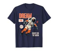 Dream Astronaut Floating Space Moon Retro Graphic T-Shirt