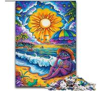 Dream Beach 1000 Pieces Jigsaw Puzzle for Adults& Teens, Perfect for Game Nights, Colorful Toy for Home Gift (26x38cm)
