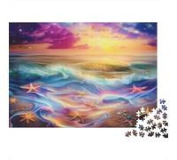 Dream Beach Jigsaw Puzzles Puzzles for Adults Kids. 1000 Pieces Sunset Starry Sky Great Gifts Challenge Toy Educational Game Home Decoration for Adults& Kids Age 14 Years Up 1000pcs (75x50cm)