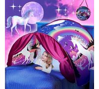 Dream Bed Tents for Boys Girls Kids Pop up Foldable Tent Children Playrooms Party Game Bedroom Playhouse Sleep Fun Birthday Gift(Unicorn)