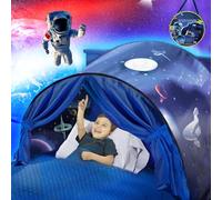 Dream Bed Tents for Boys Girls Kids Pop up Foldable Tent Children Playrooms Party Game Bedroom Playhouse Sleep Fun Birthday Gift(Space)
