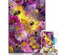 Dream Bee Jigsaw Puzzles for Adults 1000 Piece Puzzle,Help The Brain Exercise Addictive Toys to Cultivate Patience A Work of Art 38x26cm