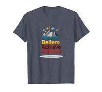 Dream Beliem Achieve Inspirational Mountain Success T-Shirt, Men, Heather Blue, M