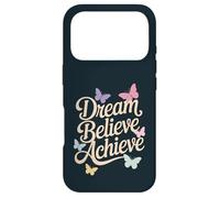 Dream Believe Achieve Butterflies Positive Affirmation Case for iPhone 17 Pro