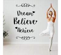 Dream, Believe, Achieve - Motivational Wall Decal Sticker [XXLarge] [Black]