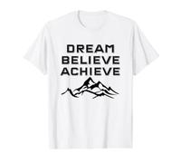 Dream, Believe, Achieve: Value Graphic T-Shirt, Men, White, S