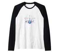 Dream Big 2037 Graduation Futuristic Celebration Raglan Baseball Tee, Men, Black/White, M