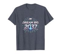 Dream Big 2037 Graduation Futuristic Celebration T-Shirt, Men, Heather Blue, S
