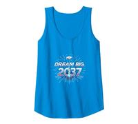Dream Big 2037 Graduation Futuristic Celebration Tank Top, Women, Sapphire, L