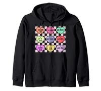 Dream Big 4 Ever Be Mine Let's Kiss Be True Awesome Love Bug Zip Hoodie