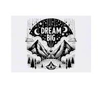 'Dream Big Adventure' Temporary Tattoo - Water Resistant, Skin-Safe, Non-Toxic Transfer (TO00074157)