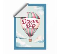 Dream Big Balloon Modern Unframed Wall Art Print A4 (29.7×21cm), Wall Decor for Living Room, Bedroom, Office & Home, Art Gift