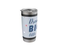 Dream Big Little One Cute Cartoon Space Rocket Stainless Steel Insulated Tumbler
