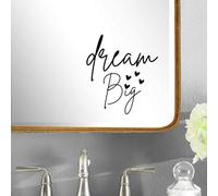 Dream Big Mirror Decal Stickers - Inspirational - Car Bumper Sticker- Laptop Skin (Small, Black)