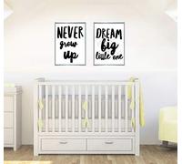 Dream Big Set of 2 Quotes Beautiful Nursery Wall Art Poster Print Home Decor - Size A2-420 x 594 mm