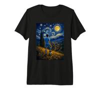 Dream Big Soccer Player Van Gogh Starry Night Inspired Art Premium T-Shirt