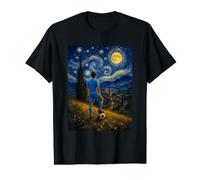Dream Big Soccer Player Van Gogh Starry Night Inspired Art Value Graphic T-Shirt