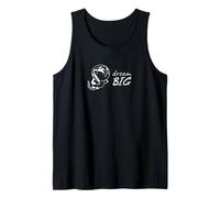 Dream Big Space Cat - Positive Vibes Motivation Universe Tank Top