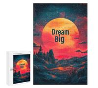 Dream Big Sunset - Wooden Art Puzzle, 1000 PCS, Festive Gift for Adults; for Shared Table Time