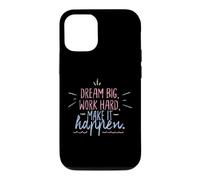 Dream Big Work Hard Make It Happen Motivational Success Case for iPhone 12/12 Pro