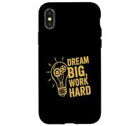 Dream Big Work Hard Motivational Ideas Productivity Theme Case for iPhone X/XS