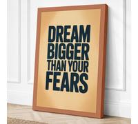 Dream Bigger Than Fears Canvas Wall Art Print 36x24 Inch