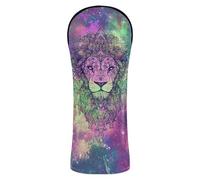 Dream Bohemian Starry Lion Golf Covers Premium Leather Accessories with Interchangeable No. Tags for Driver, Fairway Wood Hybrid