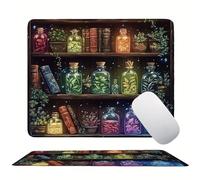 Dream Bottle Mouse Mat 22 x 24 cm Ultra Thin, with Stitched Edges Office Mouse Pad, Non-Slip Rubber Base, Waterproof & Washable, Home Desk Accessories, Aesthetic with Design Mousepad 240x200mm s0z-199