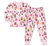 Dream Bridge Kids Pajamas Set, Girls Pjs Boys Pajamas Long Sleeve Cotton Toddlers PJs 2 Piece Sleepwear 3 to 8 Years,Pink,3-4 Years