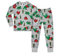 Dream Bridge Kids Pajamas Set, Girls Pjs Boys Pajamas Long Sleeve Cotton Toddlers PJs 2 Piece Sleepwear 3 to 8 Years,Grey,7-8Years