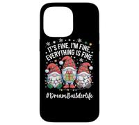 Dream Builder Gnome Everything Is Fine Funny Christmas Case for iPhone 14 Pro Max