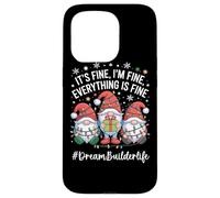 Dream Builder Gnome Everything Is Fine Funny Christmas Case for iPhone 15 Pro
