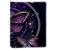 Dream Butterfly Replaceable Book Cover, Reusable PU Leather Book Protector, Suitable for 148x210 mm Notebooks