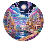Dream Candy House Jigsaw Puzzles Puzzle for Adults Kids. 1000 Pieces Whimsical Challenge Toy Educational Game Home Decoration for Educational Games Gifts 1000pcs (67.5x67.5cm)