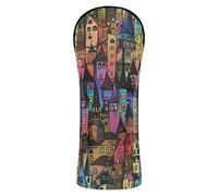 Dream Castle Animation Style Golf Head Cover Set Waterproof Headcover with Interchangeable No. Tags Designed to Fit All Woods and Drivers