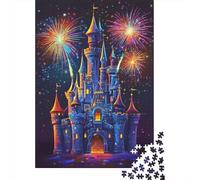 Dream Castle Jigsaw Puzzles Puzzle for Adults Kids. 1000 Piece Fireworks Night Sky Impossible Challenge Toy Educational Game Home Decoration for Educational Games Gifts 1000pcs (75x50cm)