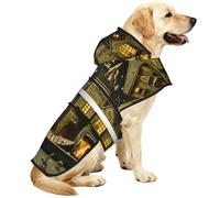 Dream Castle Waterproof Dog Raincoat And Rain Jacket With Hood, Reflective Strips And Adjustable Belly Strap, Fits Small To Large Dogs
