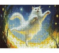 Dream Cat(2) Puzzle - 1500 Piece Jigsaw Puzzles for Adults - The Back Features Printed Letter Guides - The Pieces fit Together Snugly - Wooden Puzzles for Adults - Gifts Family 34.3 X 22.4 Inch s7h-99