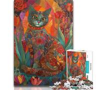 Dream Cat JigsawPuzzle 1000 Pieces for Teenagers,Stress Reliever Difficult Challenge Unique Home Decor And Gifts 38x26cm
