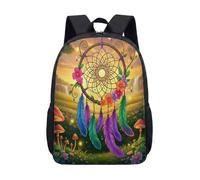 Dream Catcher 17 Inch Backpack Fantasy Enchanted Forest School Bag for Kids Teens Starry Night Boho Rucksack (11)